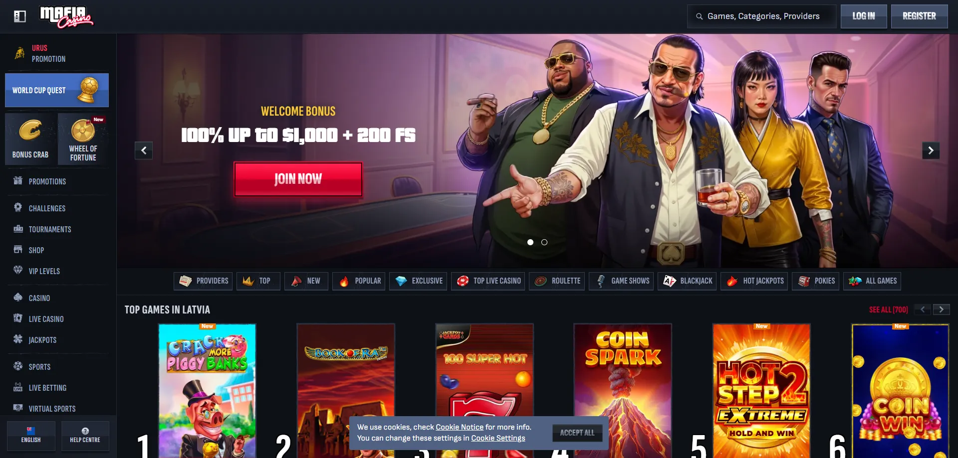Mafia Casino NZ overview — GTA-style online casino 2026